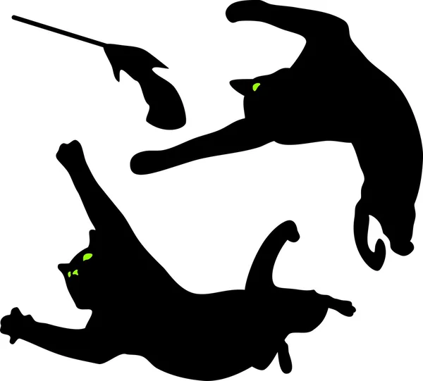 Die Katzenspiele — Stockvektor