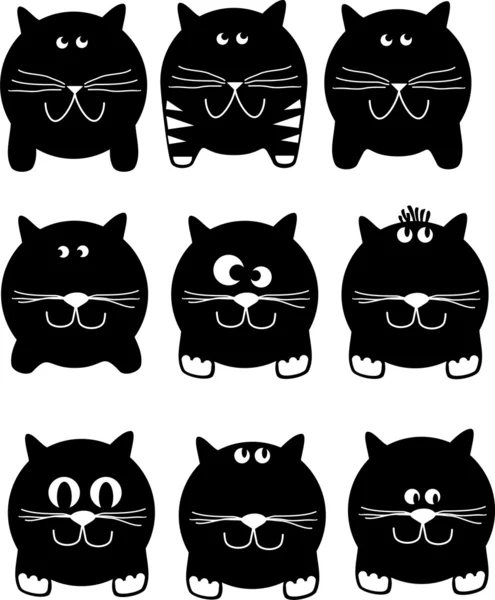 Chats ronds — Image vectorielle
