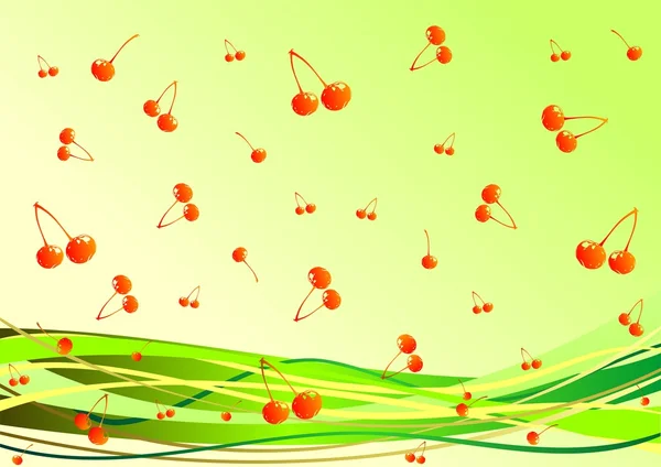 与 th 的莓果的装饰背景 — 图库矢量图片