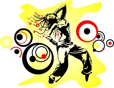 Dancing girl clipart