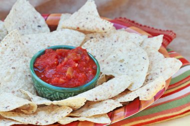 Corn Chips and Salsa clipart