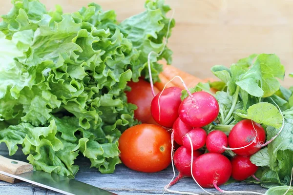 stock image Fresh Vegetables With Knife