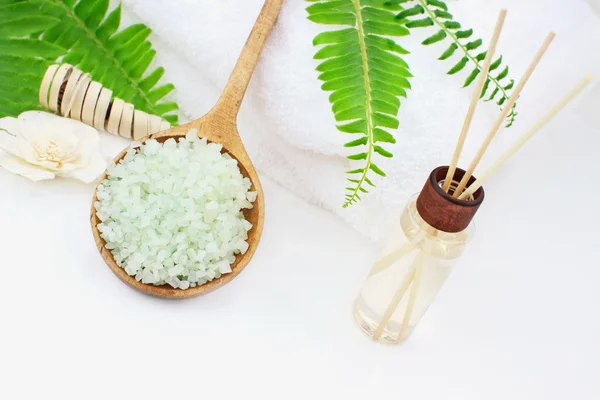 Bath Salts and Essential Oils — Stock Photo, Image