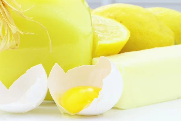 Ingredientes para la cuajada de limón —  Fotos de Stock