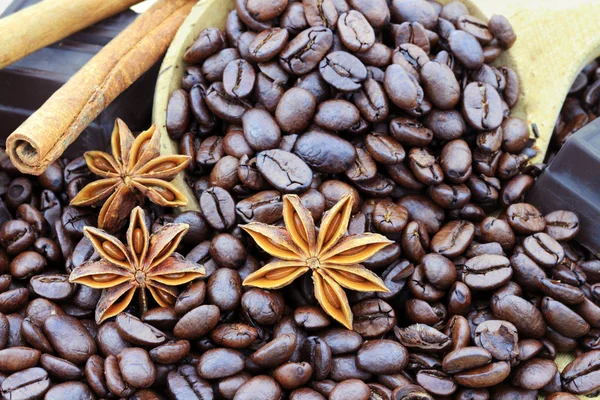 Ingrediënten voor gourmet koffie — Stockfoto