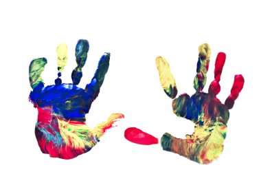 Painted Handprints clipart