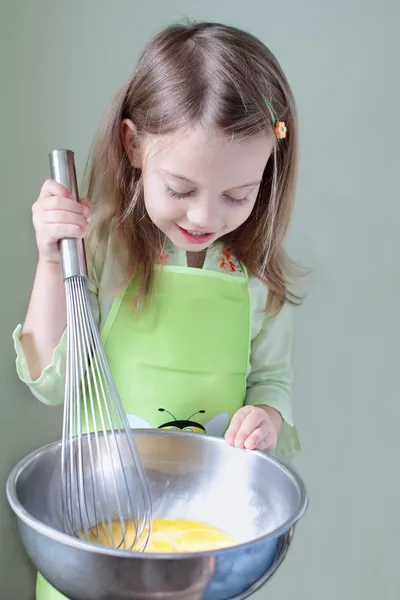 Child Cooking Breakfast — Stock Fotó