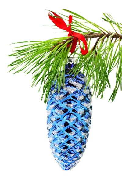 Ornamento natalizio del cono di pino — Foto Stock