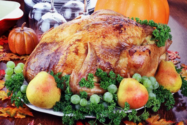 Festlig thanksgiving middag — Stockfoto