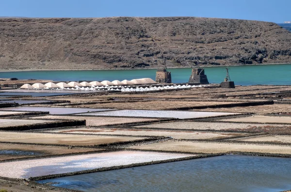 Panelas de sal em Lanzarote — Fotografia de Stock