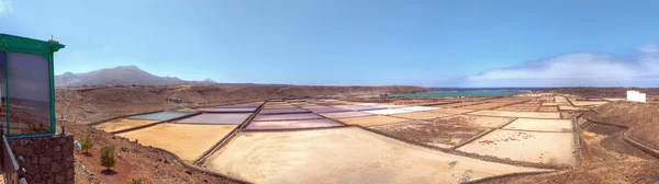 Panoramic view on salt pans — Stock Photo, Image