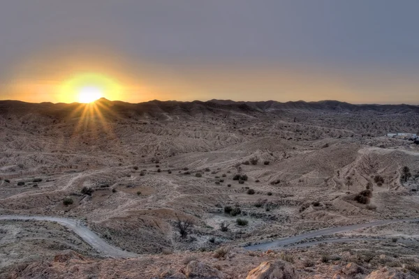 沙漠日落 — 图库照片