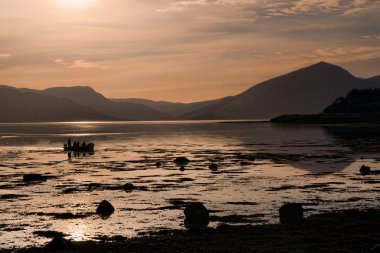 Loch Linnhe at night clipart