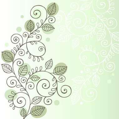 Vines and Leaves Notebook Doodles Vector Illustration clipart