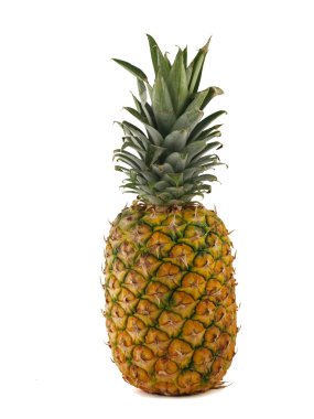 tek bir ananas üzerinde beyaz izole