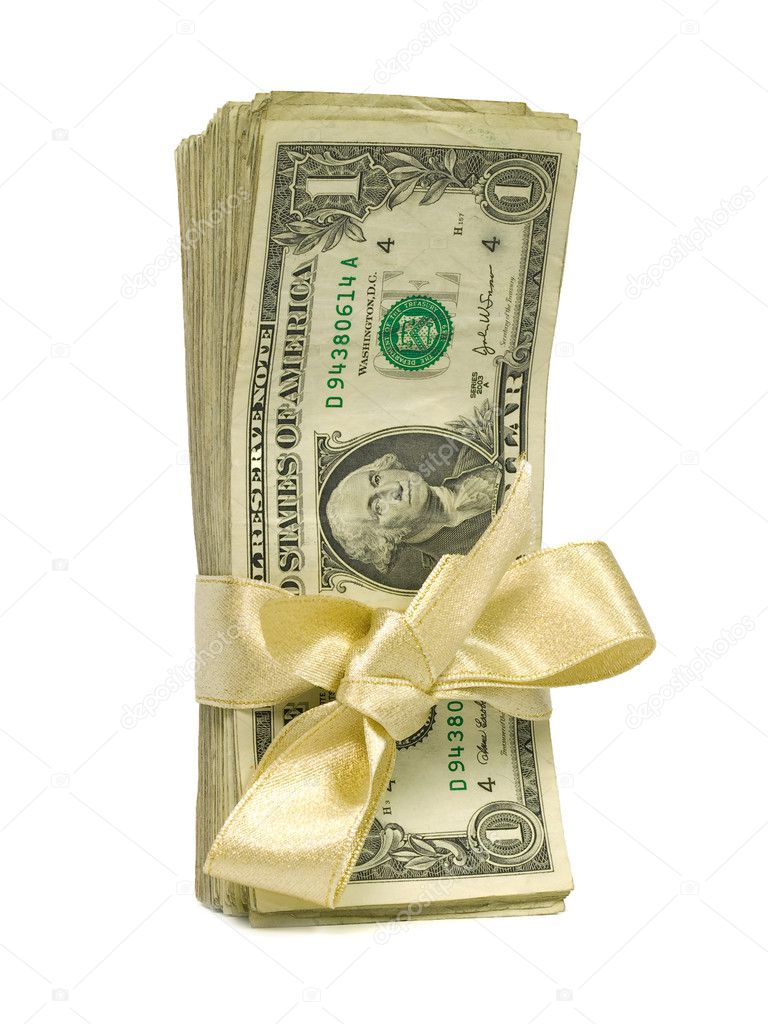 Money Bundles n Gold Ribbon — Stock Photo © Frankljunior #2763474