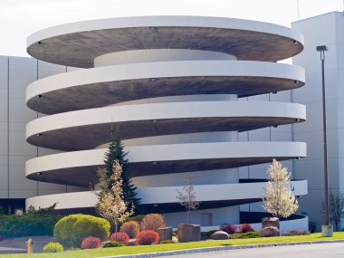 Parking Garage Ramps on a Sunny Spring Day clipart