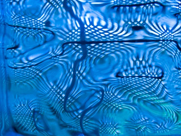 Abstrakt modrý tón skla blokování okna — Stock fotografie