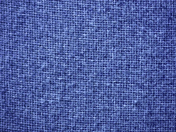 Pytlovina modrá textilie textura pozadí — Stock fotografie