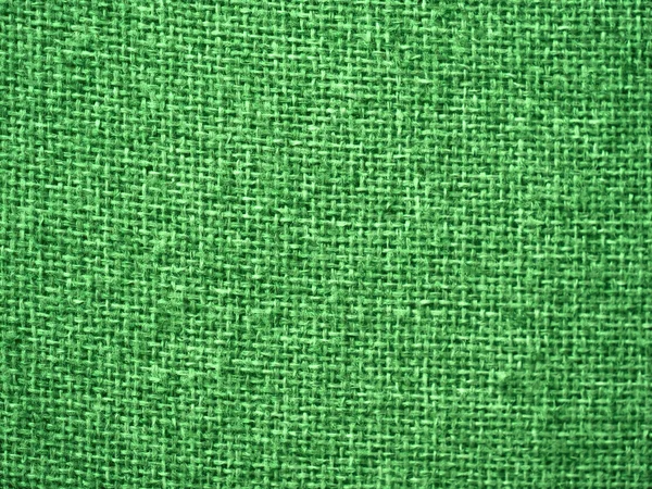 Pytlovina zelenou látkou textury pozadí — Stock fotografie