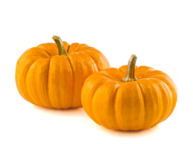 Mini Pumpkins Isolated on a White Background clipart