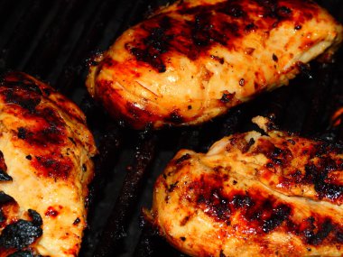 Fresh Grilled Chicken Breasts on the Barbecue clipart