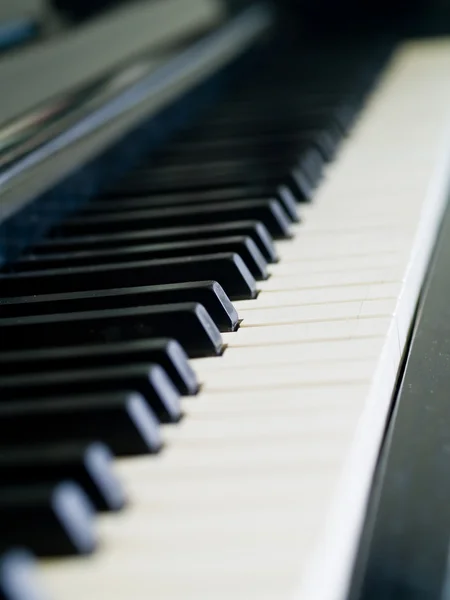 stock image Piano keys of a very well loved and often played piano