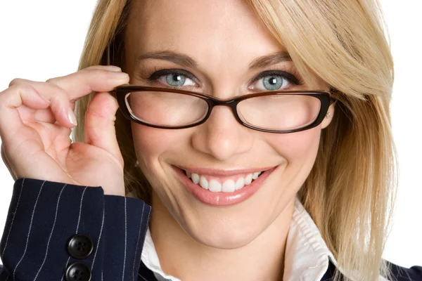 Donna con gli occhiali — Foto Stock