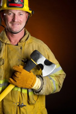 Smiling Firefighter clipart