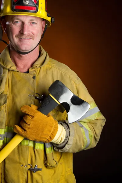 Usmívající se hasič Stock Obrázky