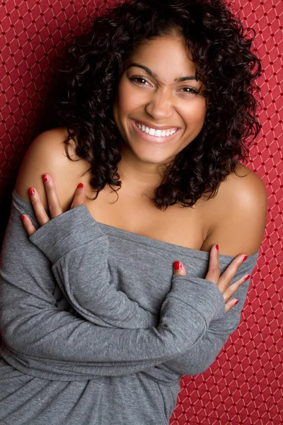 かなり笑顔の黒人女性 — ストック写真