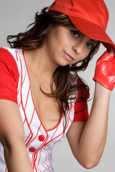 Бейсбольная девушка — стоковое фото
