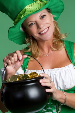 St Patricks Day Woman clipart