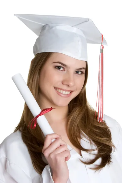 Χαμογελαστό κορίτσι αποφοίτηση — Φωτογραφία Αρχείου