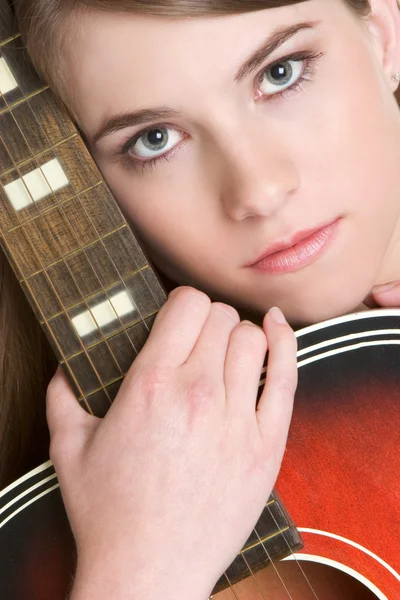 Девочка-гитара — стоковое фото