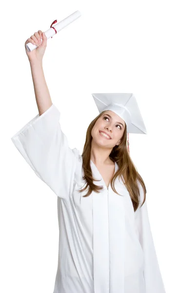 Graduating Diploma Girl — Stock Photo, Image
