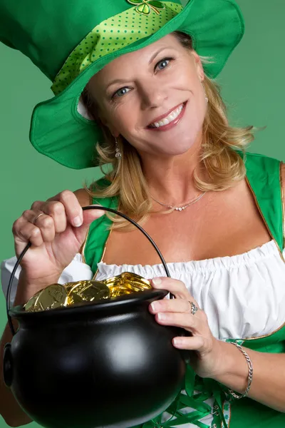 St Patricks Day Woman — Stockfoto