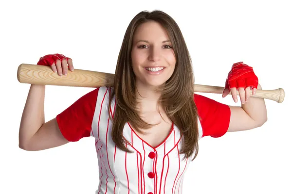 Menina de beisebol — Fotografia de Stock