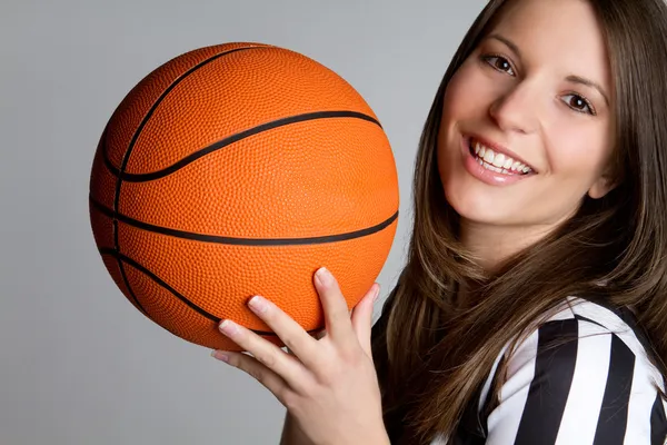 Баскетбол судді дівчину — стокове фото