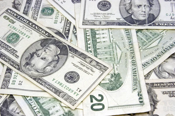 Twenty Dollar Bills — Stock Photo, Image