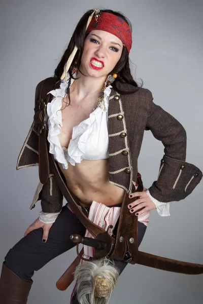 Sexy Piratenfrau — Stockfoto