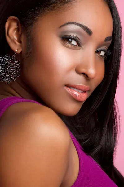 Mooie zwarte vrouw Stockfoto