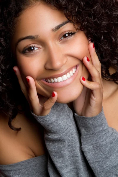 Sonriente mujer negra — Foto de Stock