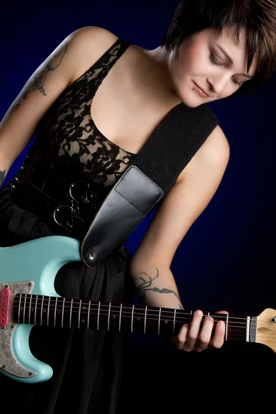 Guitarra eléctrica chica — Foto de Stock