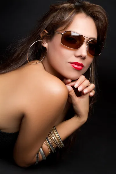 Solglasögon Kvinna — Stockfoto