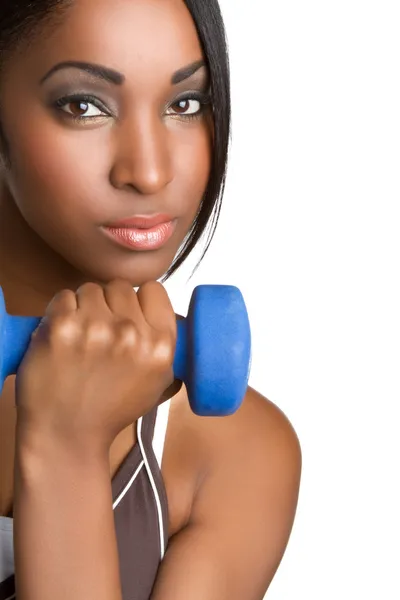 Siyah kadın egzersiz — Stok fotoğraf