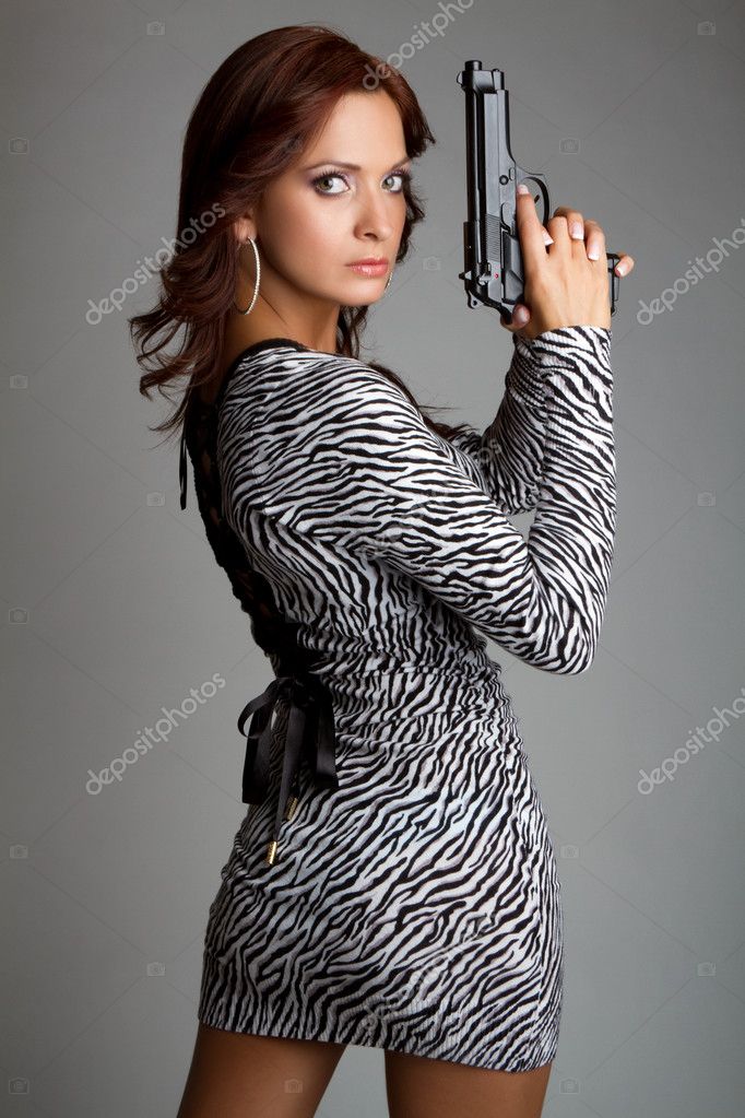 Sexy Gun Woman Stock Photo Keeweeboy 3570340