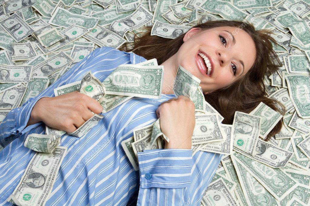 Money Woman - Stock Photo, Image. 