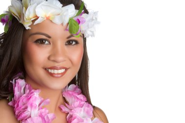 Hawaiian Tropical Woman clipart