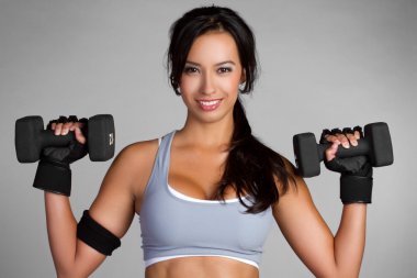 Woman Lifting Weights clipart